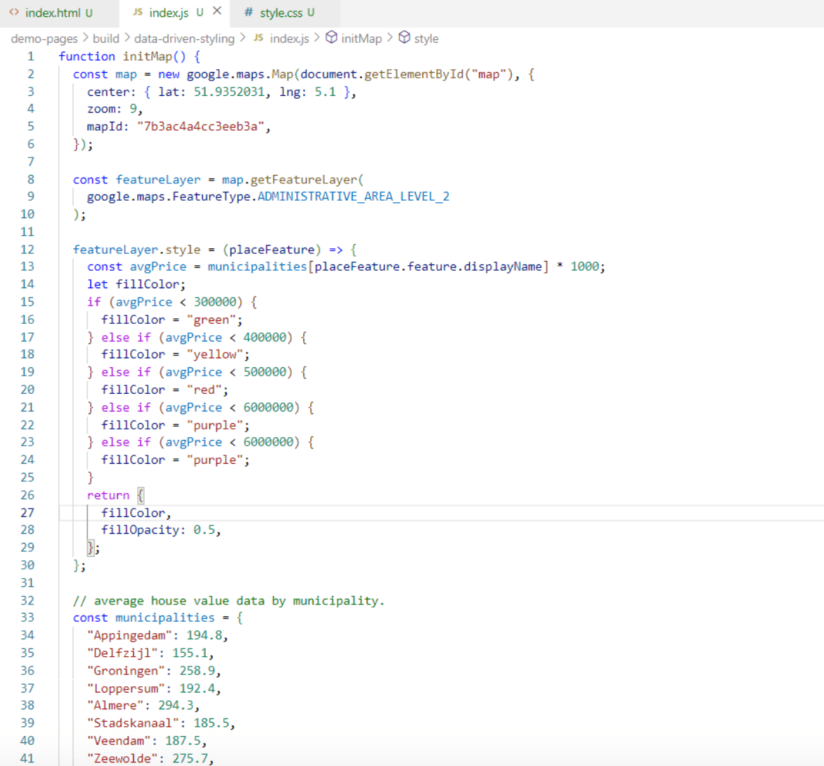 Using data-driven styling in Google Maps to bring your data to life
