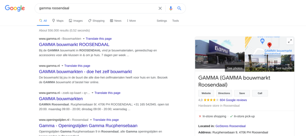 gamma google my business
